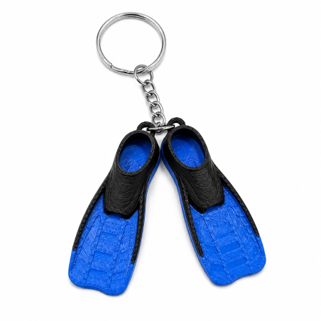 Breloc scuba cu labe albastre pentru scafandri